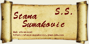 Stana Šumaković vizit kartica